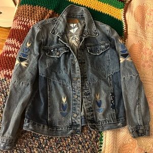Free people patchwork denim jacket